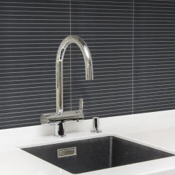 Mosaik|Kakel & Klinker*Arredo Bamboo Svart Mosaic 1x30 cm