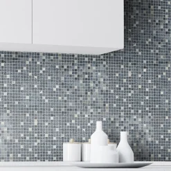 Mosaik|Kakel & Klinker*Arredo Blank Exclusive Stone Svart/Krom 1,5x1,5 cm