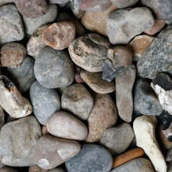 Dekorsten|Berg- & Grusmaterial*Magrab Krossprodukter Brunmelerad Sjösten 32-64 mm, 1000 kg Säck