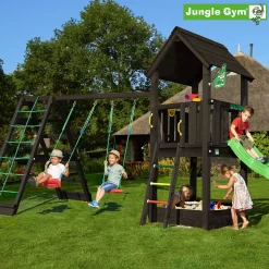 Utomhuslek|Lekplats & Lekplatsutrustning*Jungle Gym Club Komplett Inkl Climb Module Xtra och Rutschkana