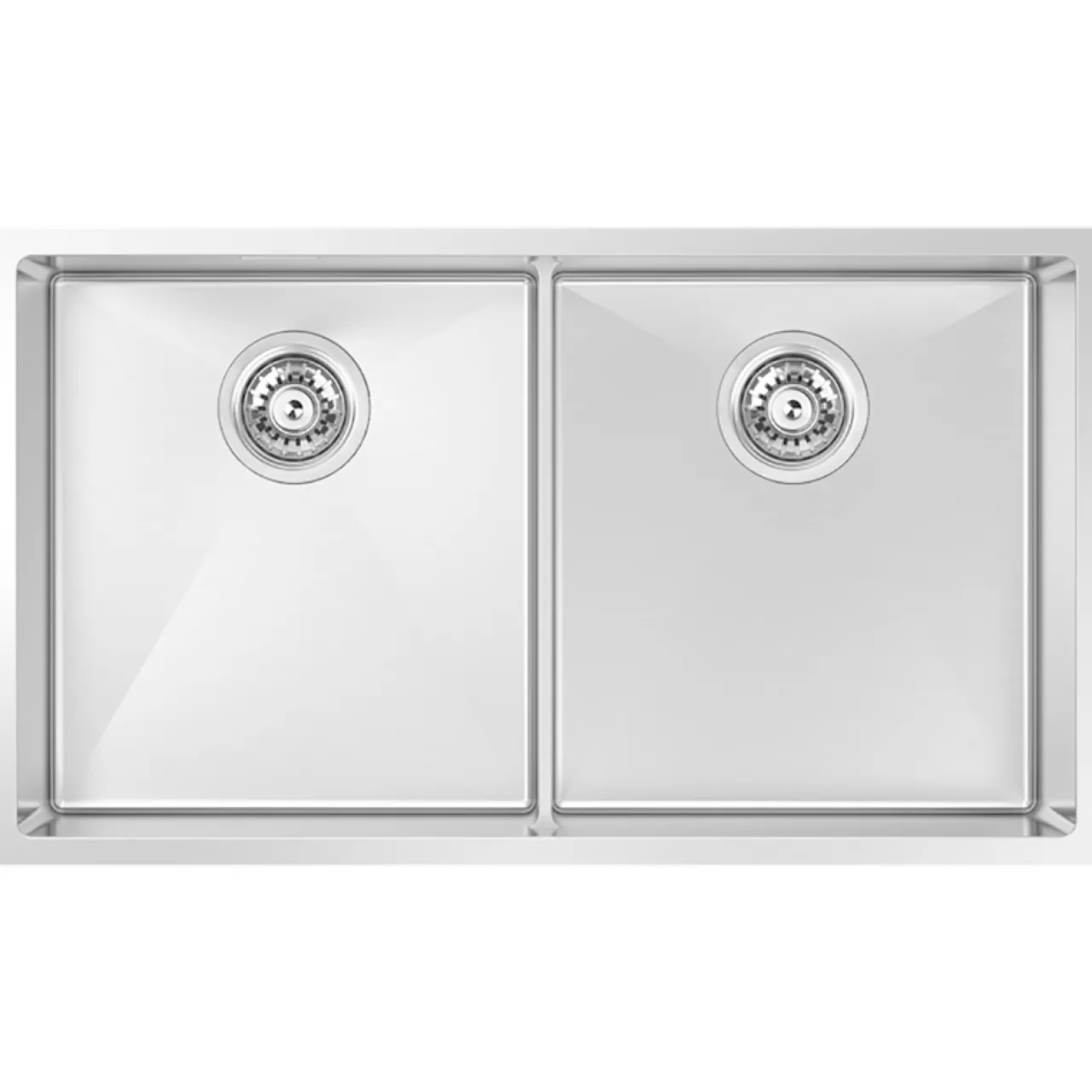 Diskbänk & Diskho*DecoSteel Combo Slim 3636 Rostfri Dubbel med Korgventil & Vattenlås