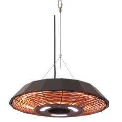 Termo Design Line Modena, Hängande Terrassvärmare 2000W, Fjärrkontrollstyrd, LED-belysning