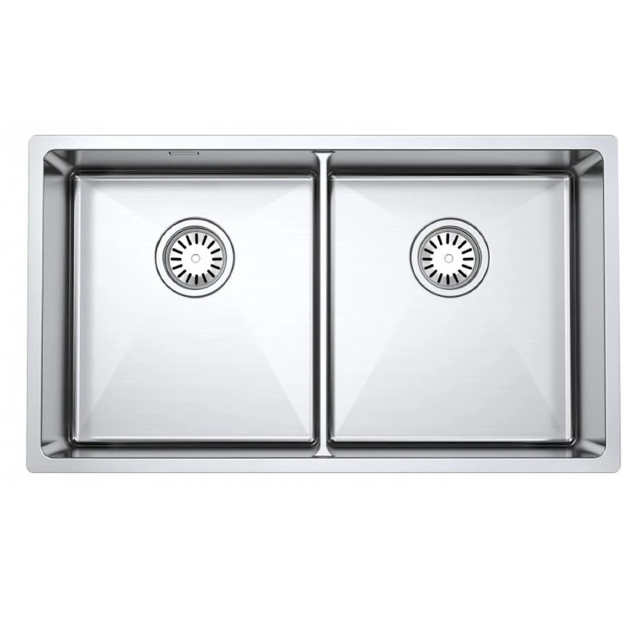 DecoSteel DI-ART 3636 Rostfri Dubbel med Korgventil & Vattenlås