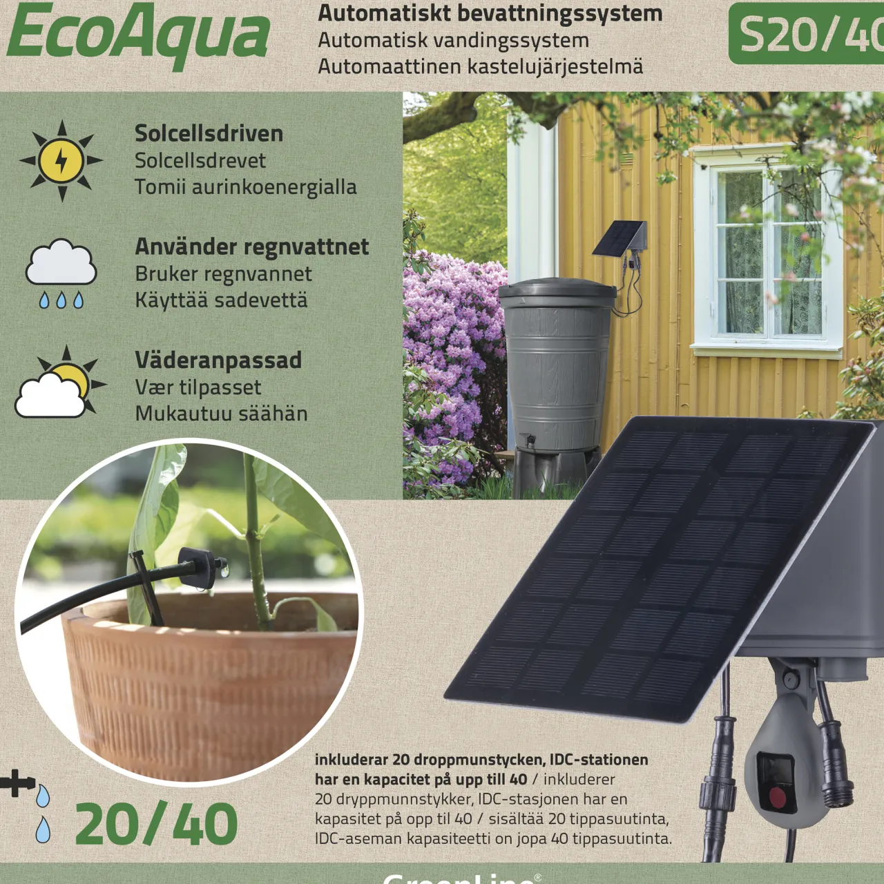 GreenLine EcoAqua S20/40 för Trädgården