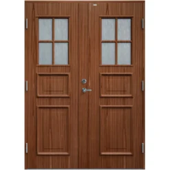 Pardörrar & Dubbeldörrar*Diplomat Elvira Teak Cotswoldglas