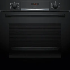 Ugn|Energisnåla Vitvaror*Bosch HQA534BB3 Serie 4 Svart med Ångfunktion och Avancerad Varmluftsteknik