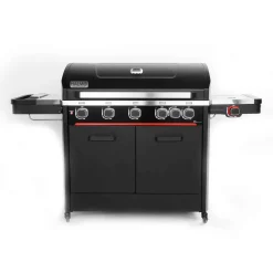 Bärbar Grill*Halmo Infinity 5 Svart Med Sidobrännare Infrabrännare & LED-Belysning