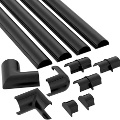 D-LINE Kabelhanteringssats Svart 30x15 3x1.0m Självhäftande
