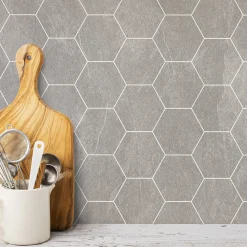 Väggskivor*BerryAlloc Kitchen Wall Skiffer Nat Hexagon