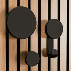 Lundbergs Kreativ 3-Pack Runda Knoppar+Krok Svart