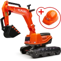 Barn Falk Kubota Grävmaskin Inkl. Hjälm för Barn