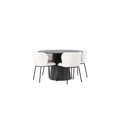 Bord|Matgrupp*Venture Home Lanzo Ø120 cm med 4 st Edina stolar