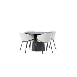 Bord|Matgrupp*Venture Home Lanzo Ø120 cm med 4 st Evelina stolar