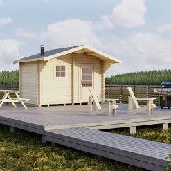 Modulhus & Byggsats|Bastustugor*Luoman Lillevilla Kulovesi 7,6 m² Fristående Utebastu i Trä