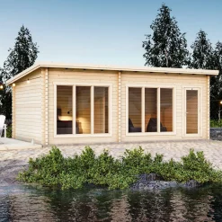 Luoman Lillevilla Sirkku 28 m² Komplett Stuga med Pulpettak