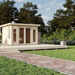 Luoman Lillevilla Suovu 8,25 m² Komplett Stuga med Pulpettak
