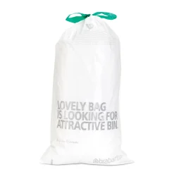 Källsortering & Avfallshantering*Brabantia 23-30L Vit Plastpåse med Knytband