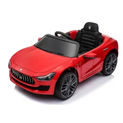 Barnfordon|Lekfordon & Hobbyfordon*Nordic Play Maserati Ghibli 12V i Röd med LED-Ljus för Barn