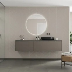 Våtrumsvägg|Skivmaterial & Byggskivor*Fibo 5200-M78 EM Warm Grey 10x620x2400 mm
