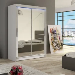 Fristående Garderob*Concept 55 Miami 120x58x200 cm Vit/Beige