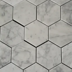Italian Marble Mosaik Hexagon Polerad 10x11,5 cm