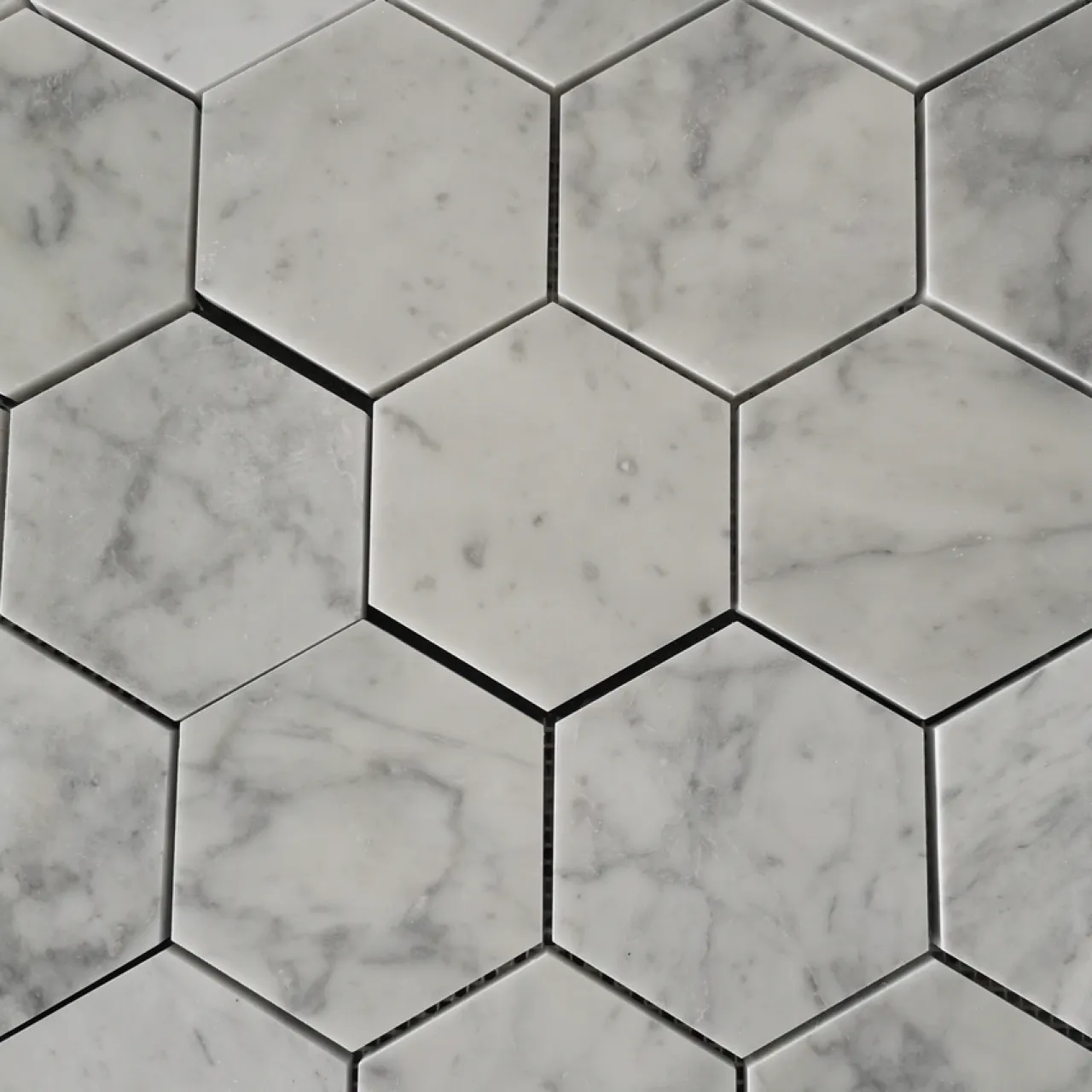 Italian Marble Mosaik Hexagon Polerad 10x11,5 cm