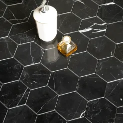 ArtStone Nero Marquina Hexagon Polerad 5x5 cm