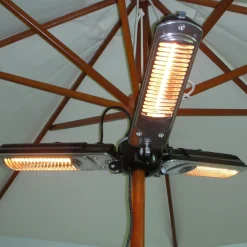 Termo Parasoll Terrassvärmare, Svart Hängande Modell med 2000W Effekt