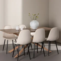Bord|Matgrupp*Venture Home Piazza 180 med 6 st Polar Stolar Sammet