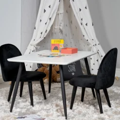 Barn Venture Home Polar med 2st Velvet Stolar