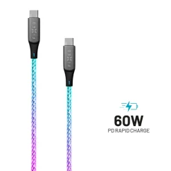 Fixed RGB LED 60W USB-C/C Fibre Cable 1.2m Multicolor