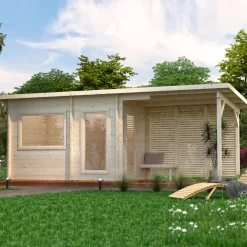 Bastustugor|Hus & Fritidshus*Palmako Sanna 13,5 m² Fristående Byggsats med Pulpettak