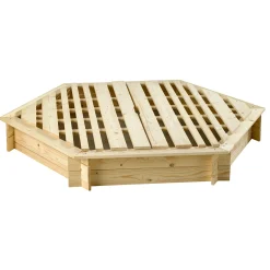 Barn Jabo Sexkantig med Sittbräda & Lock Trä