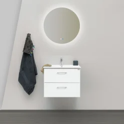Badrumspaket*4AQUA Slim 60 med Tvättställ och Spegel Aura LED