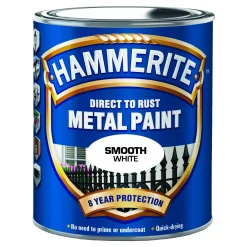 Utomhusfärg*Hammerite Slätlack Vit 250ml