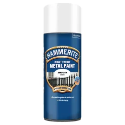 Utomhusfärg*Hammerite Slätlack Vit Spray 400ml