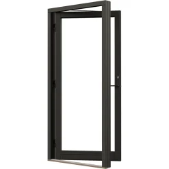 NorDan Svanenmärkt NTech Helglasad Aluminium BlackLine Svart