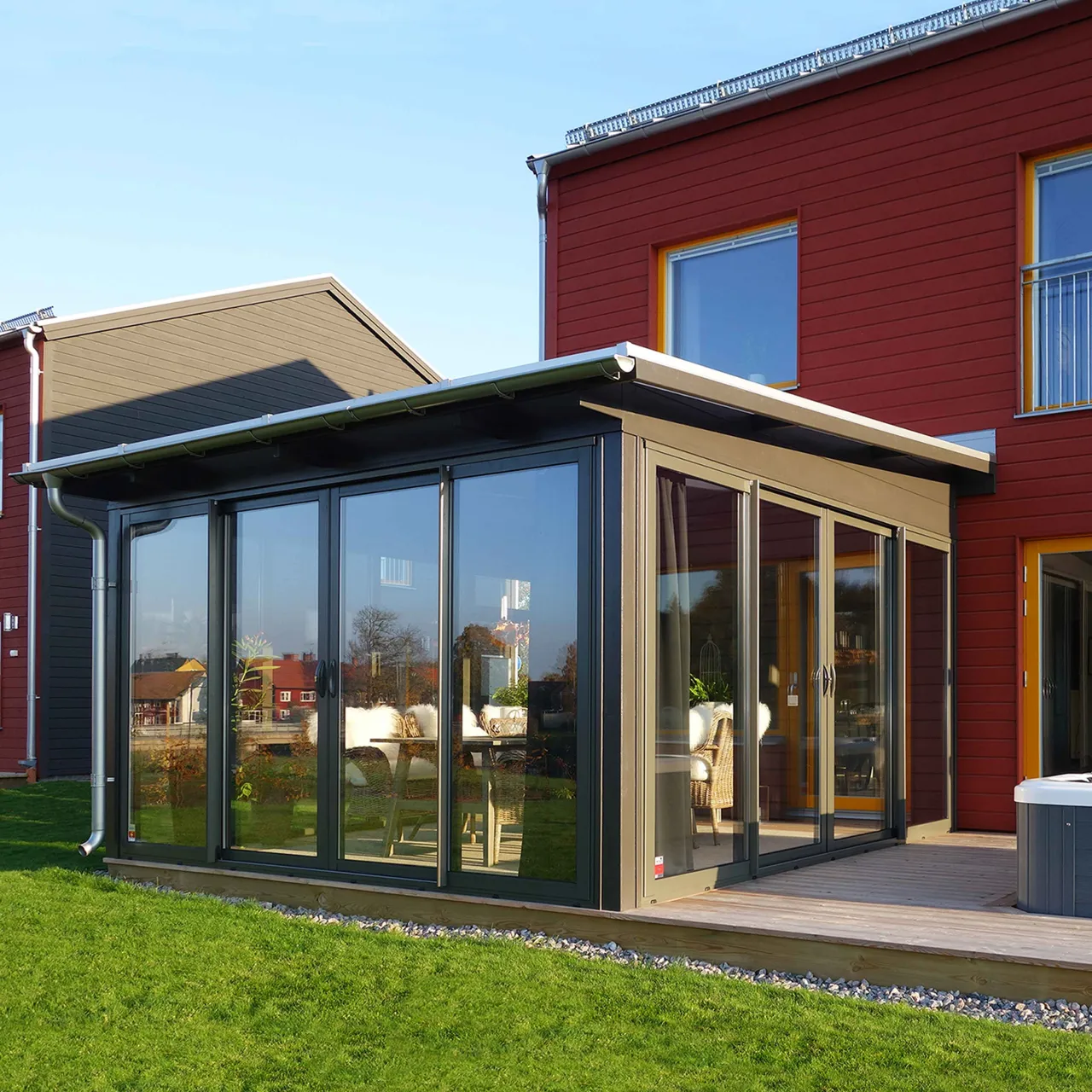 Altanfönster|Altan & Terrass*Halle Thermo 6 Fönster 3 Spår Vit
