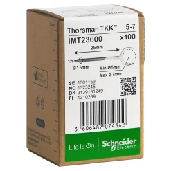 Schneider Electric Thorsman TKK Pulverlackerade med Inbyggd Stålspik för Rund Kabel