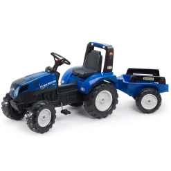 Barnfordon|Lekfordon & Hobbyfordon*Falk Traktor med vagn New Holland 808-141