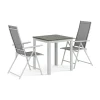 Comfort Garden Tunis utomhus caféset 70x70 cm med 2 Sanna positionsstolar