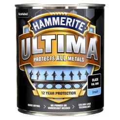 Hammerite Ultima Slätlack Svart 750ml