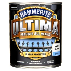 Utomhusfärg*Hammerite Ultima Slätlack Vit 750ml