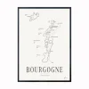Posters*Corkframes Vinkarta Bourgogne