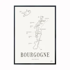 Posters*Corkframes Vinkarta Bourgogne