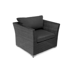 Comfort Garden Wisconsin Premium Utefåtölj – Loungefåtölj för Uterum och Altan i Konstrotting