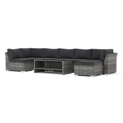 Comfort Garden Wisconsin utomhus U-soffa 7-sits med vändbar divan